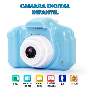 Cámara Digital Para Niños Uso Rudo Full Hd Fotos Video 1080P