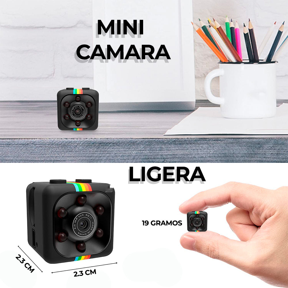Mini-Cámara Avanzada Espía HD Monitoreo Celular (Base Incluida)