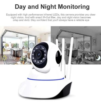 Cámara de Seguridad Vigilancia Inteligente 360º (Monitoreada Teléfono Móvil)
